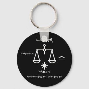 Libra Personalised Key Ring