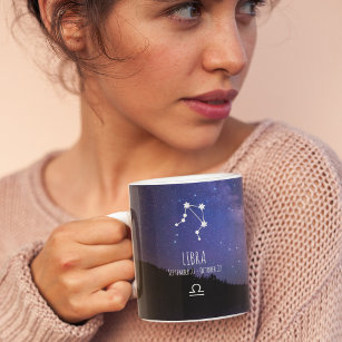 Libra   Personalised Zodiac Constellation Coffee Mug