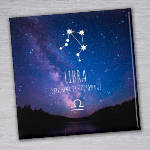 Libra Personalised Zodiac Constellation Magnet