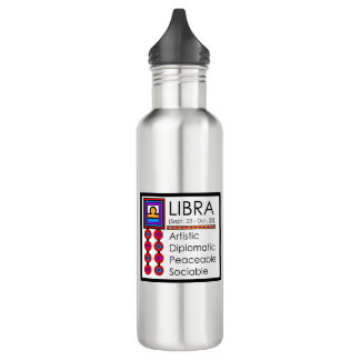 Libra Personality Traits Water Bottle