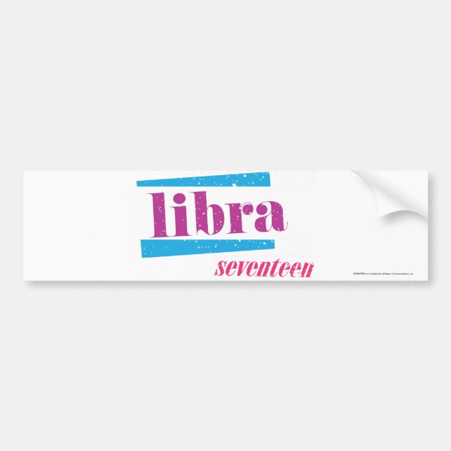 Libra Purple Bumper Sticker (Front)
