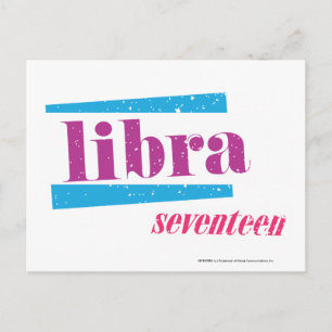 Libra Purple Postcard