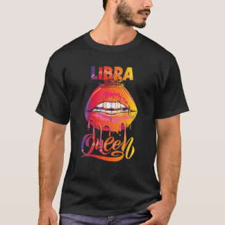 Libra Queen Gradient Colour Zodiac Birthday T-Shirt