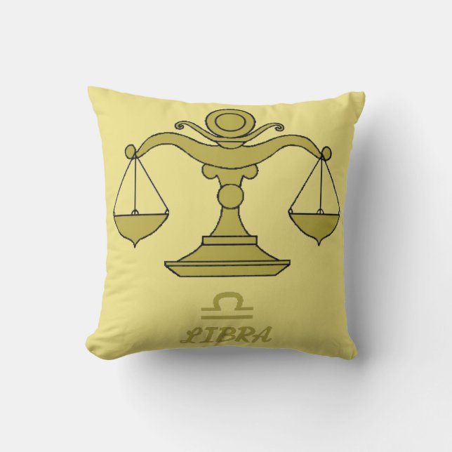 Libra Reversible Throw Pillow (Front)