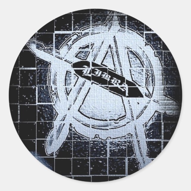 Libra Round Bumper/Window Sticker (Front)