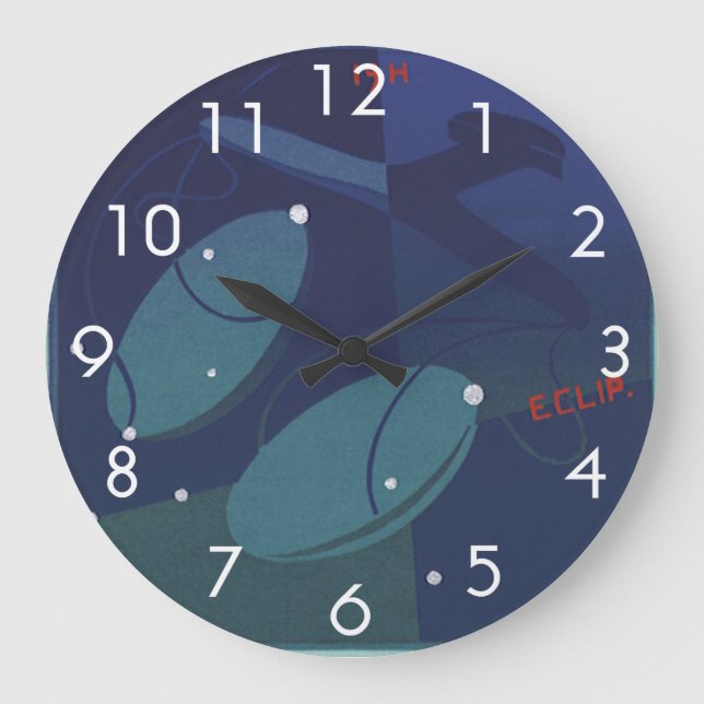 Libra Scale Constellation Vintage Zodiac Astrology Large Clock (Front)