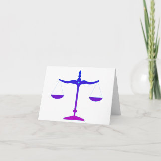 Libra Scales Card
