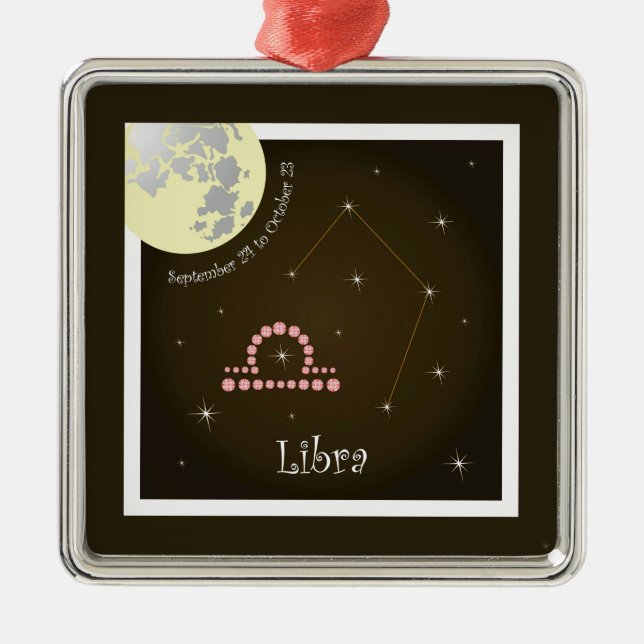 Libra September 24 to October 23 Ornament (Front)