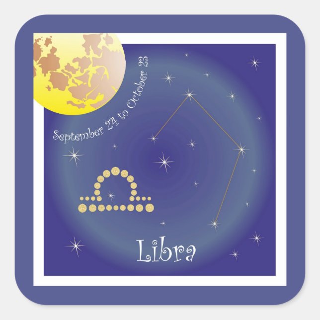 Libra September 24 to October 23 Sticker (Front)