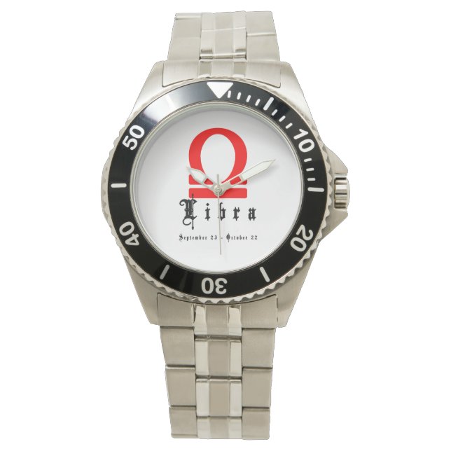 Libra Sign Astrology Zodiac Watch (Front)