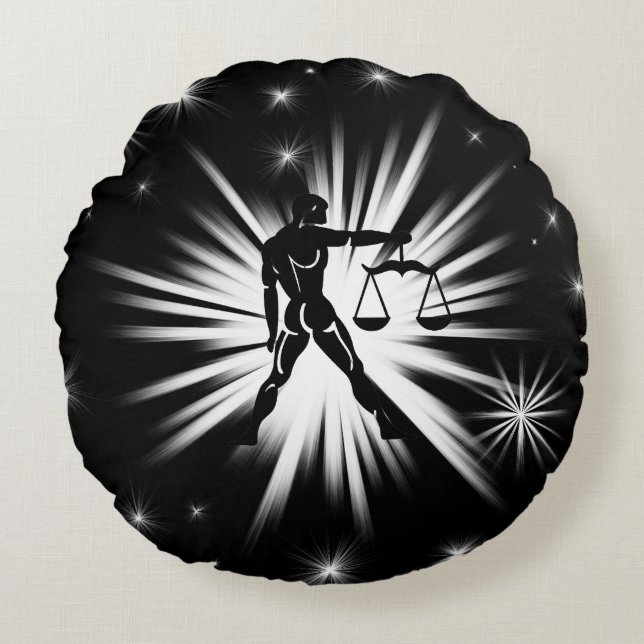 Libra sign round cushion (Front)
