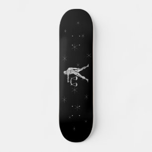 Libra Silver Zodiac Symbol Skateboard Deck