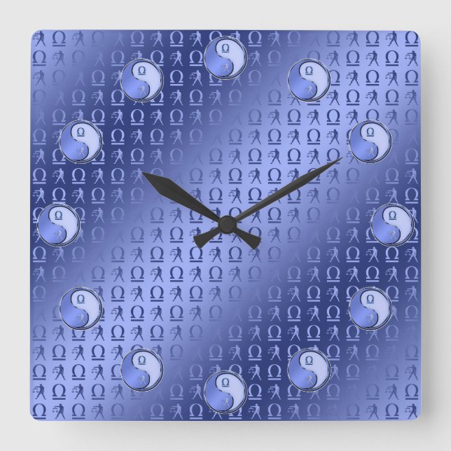 Libra Square Wall Clock (Front)