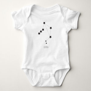 Libra Stars Zodiac October Birthday Baby Bodysuit