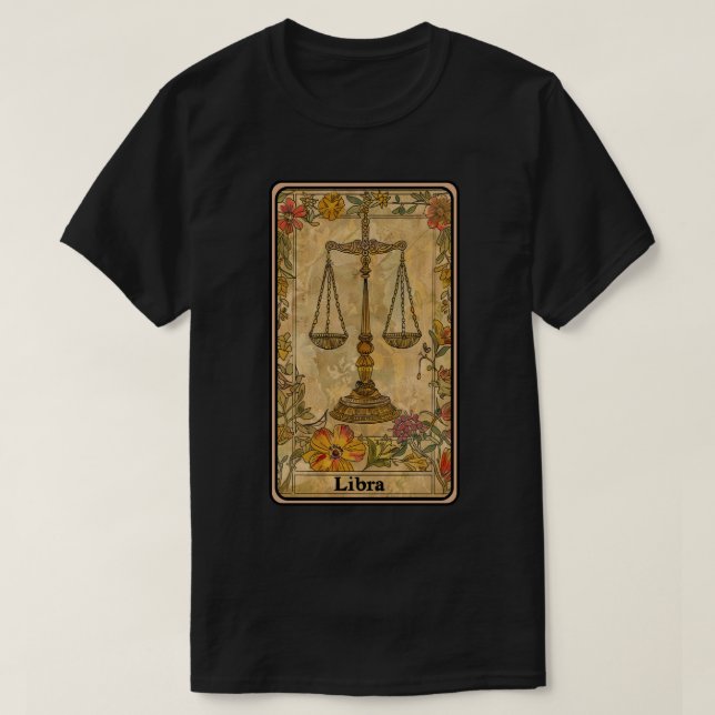 Libra Sun Sign T-Shirt (Design Front)