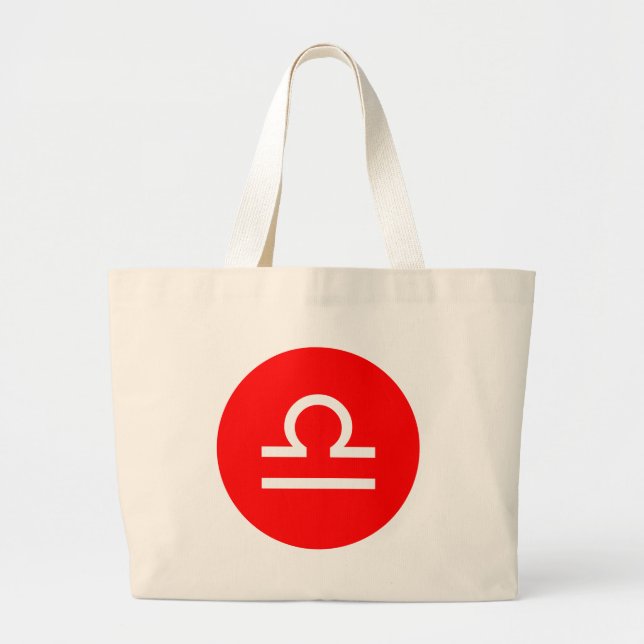 Libra Symbol Large Tote Bag (Front)
