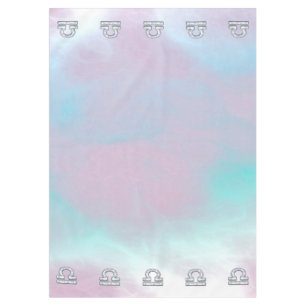 Libra Symbol Mother of Pearl Style Tablecloth