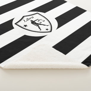 Libra symbol sherpa blanket
