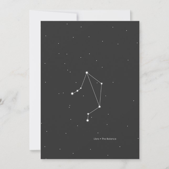 Libra, 'The Balance' Constellation Holiday Card (Front)