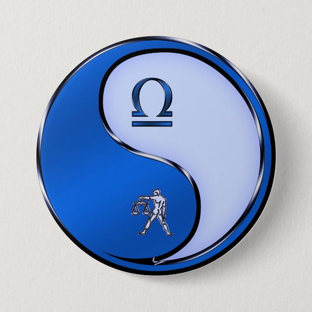 Libra the Scales 7.5 Cm Round Badge (Front)