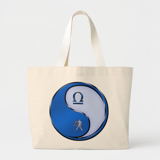 Libra the Scales Large Tote Bag (Front)