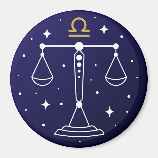 Libra the Scales Zodiac Sign Magnet (Front)