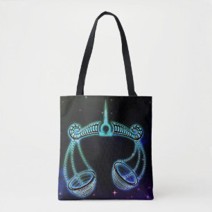 libra the scales zodiac tote bag