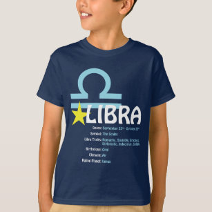 Libra Traits Kids Dark T-Shirt