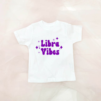 Libra Vibes Zodiac Astrology Purple Stars T-Shirt