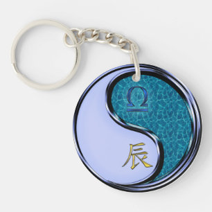 Libra & Water Dragon Key Ring