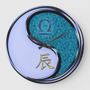 Libra & Water Dragon Large Clock