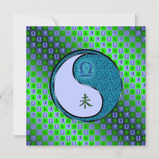 Libra & Water Goat Card (Front)