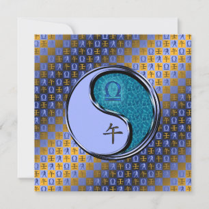 Libra & Water Horse Card