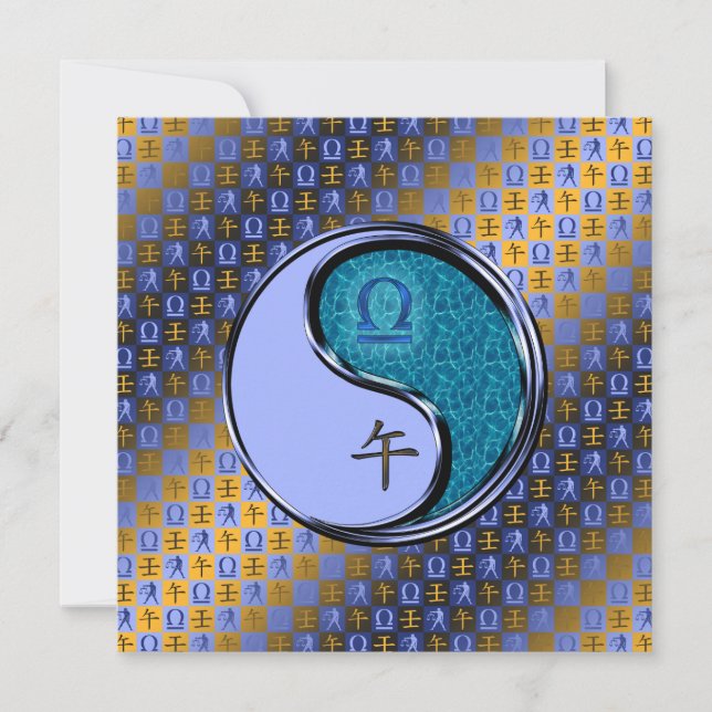 Libra & Water Horse Card (Front)