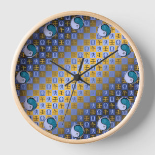 Libra & Water Horse Clock