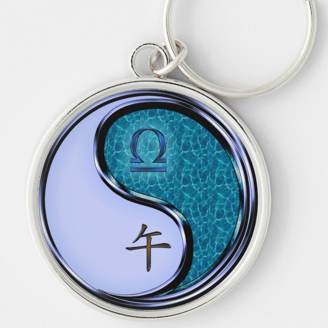 Libra & Water Horse Key Ring (Front)