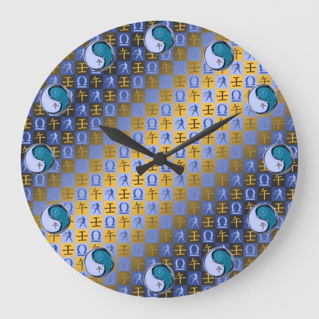 Libra & Water Horse Large Clock (Front)