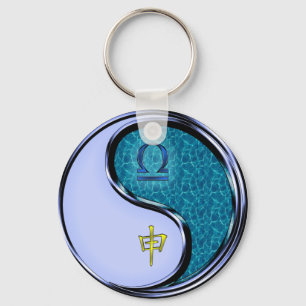 Libra & Water Monkey Key Ring