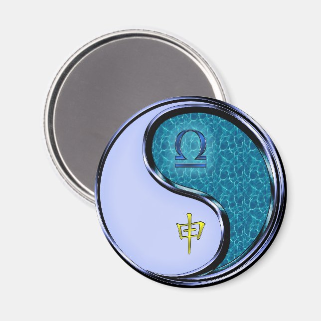 Libra & Water Monkey Magnet (Front/Back)