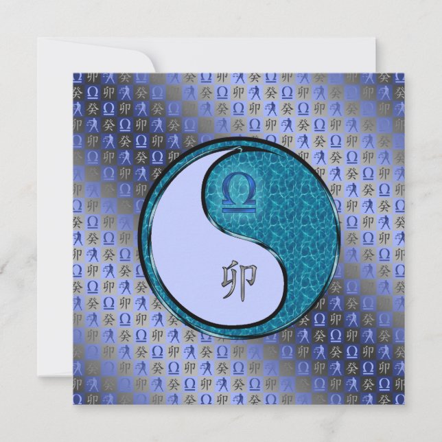 Libra & Water Rabbit Card (Front)