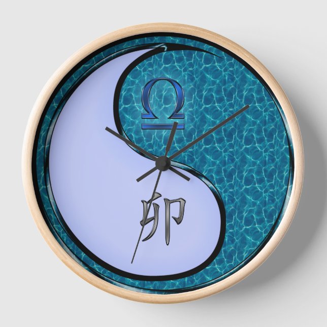 Libra & Water Rabbit Clock (Front)
