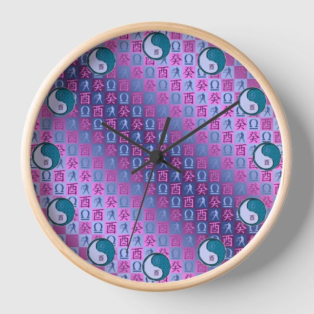 Libra & Water Rooster Clock (Front)