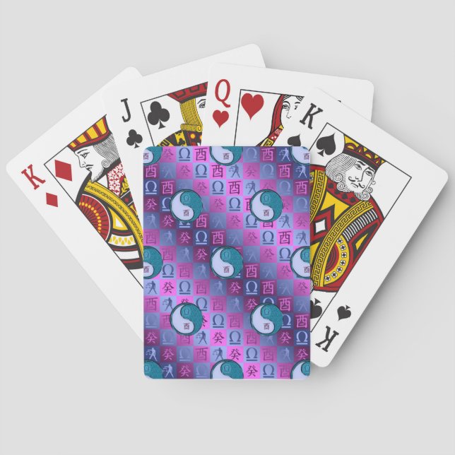 Libra & Water Rooster Playing Cards (Back)