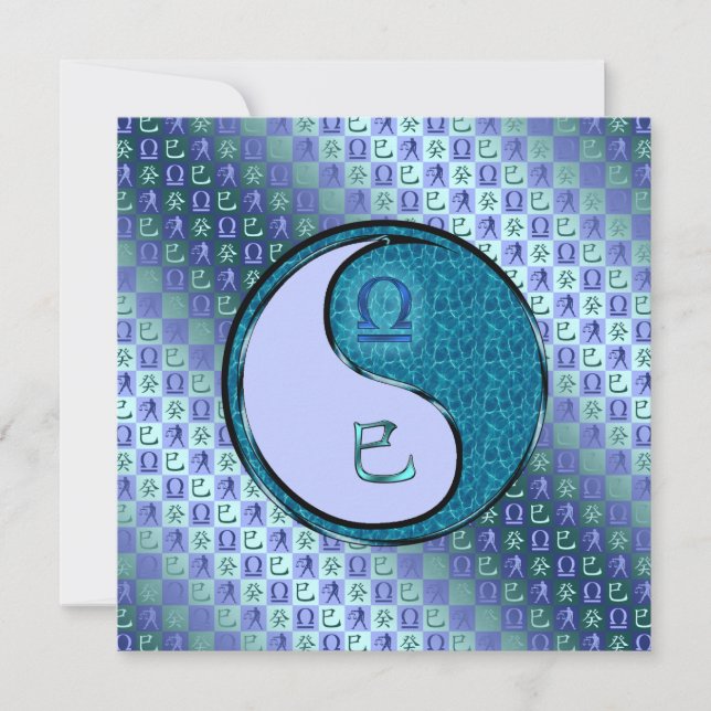 Libra & Water Snake Card (Front)
