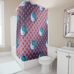 Libra & Water Tiger Shower Curtain