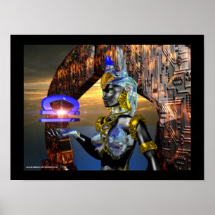 LIBRA WITH CYBER ATHENA POSTER
