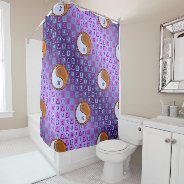 Libra & Wood Boar Shower Curtain (In Situ)