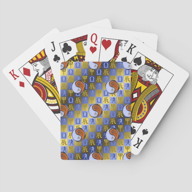 Libra & Wood Dragon Playing Cards (Back)