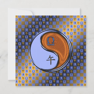 Libra & Wood Horse Card