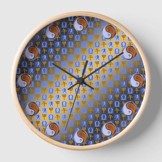 Libra & Wood Horse Clock (Front)